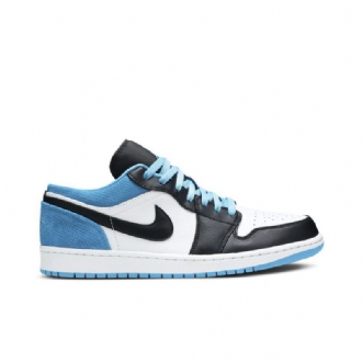 Air Jordan 1 Low Se Fekete Kék Fehér Férfi Cipő