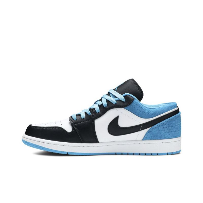 Air Jordan 1 Low Se Fekete Kék Fehér Férfi Cipő