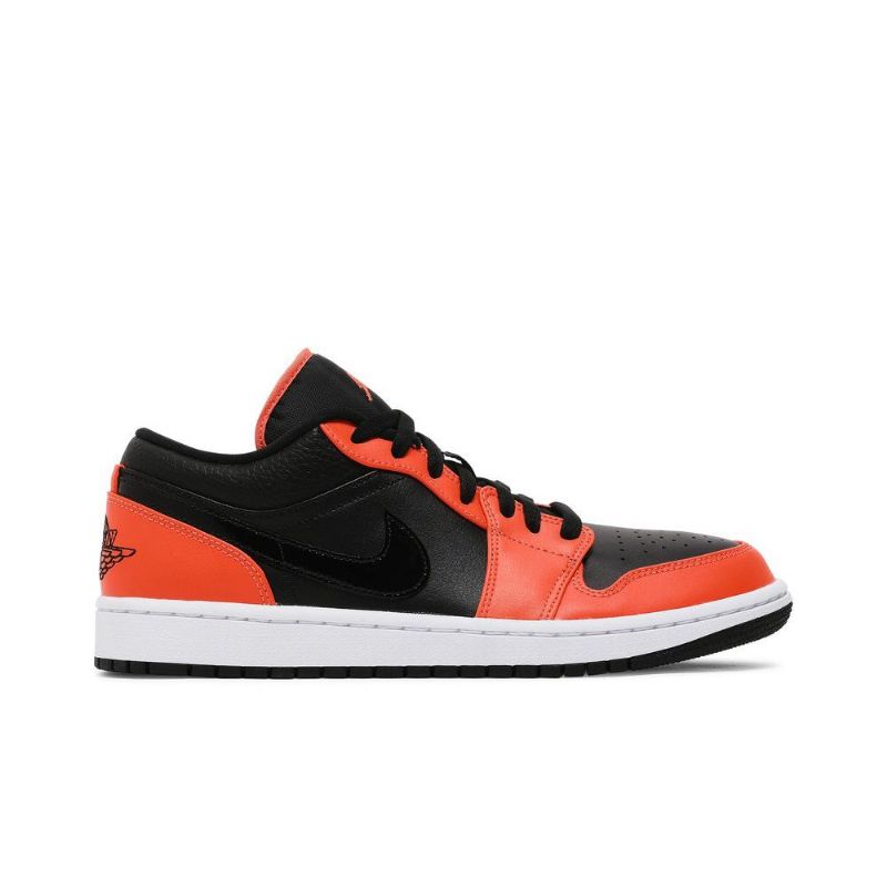 Air Jordan 1 Low Se Fekete Narancssárga Fehér Férfi Cipő