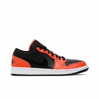 Air Jordan 1 Low Se Fekete Narancssárga Fehér Férfi Cipő
