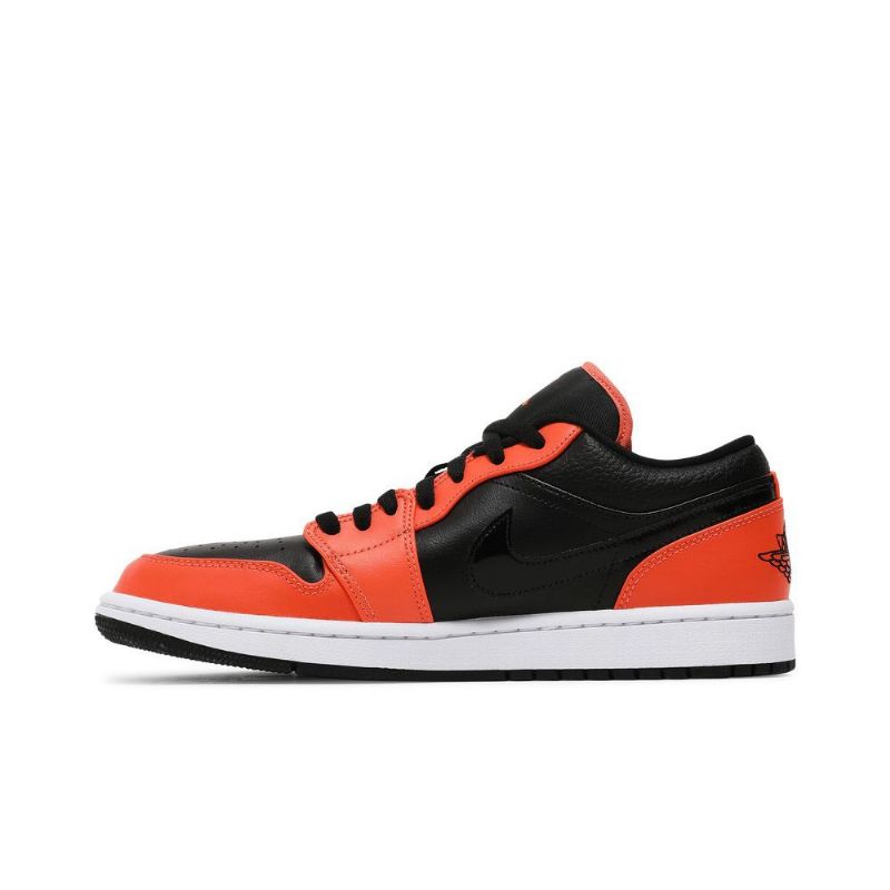 Air Jordan 1 Low Se Fekete Narancssárga Fehér Férfi Cipő