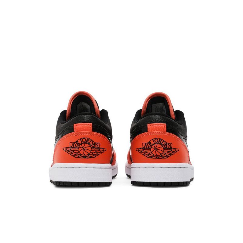 Air Jordan 1 Low Se Fekete Narancssárga Fehér Férfi Cipő