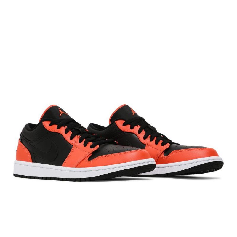 Air Jordan 1 Low Se Fekete Narancssárga Fehér Férfi Cipő