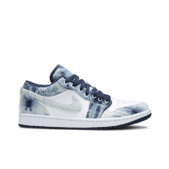 Air Jordan 1 Low Se Kék Fehér Férfi Cipő