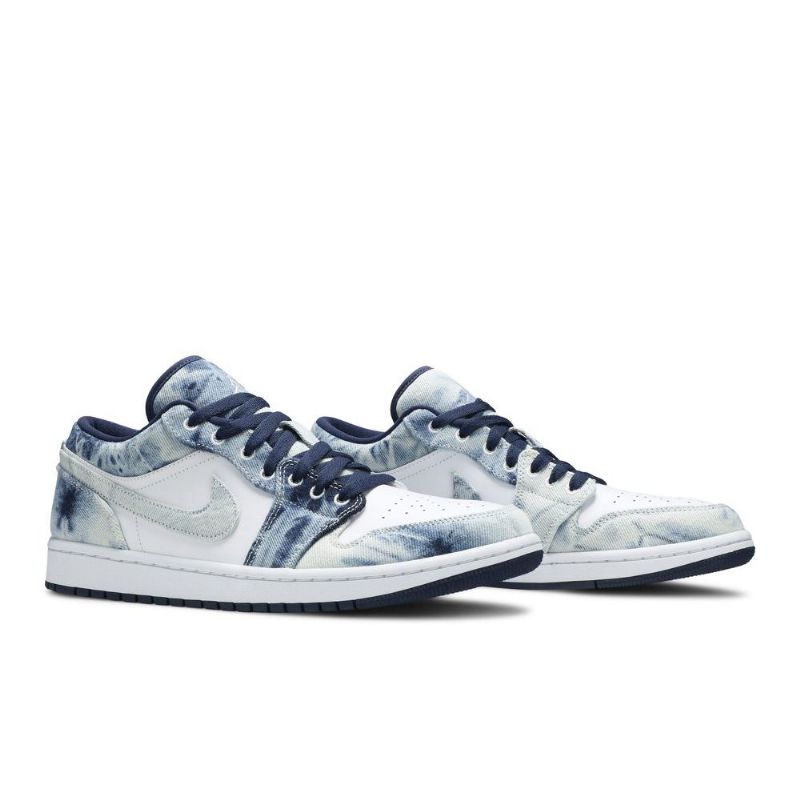 Air Jordan 1 Low Se Kék Fehér Férfi Cipő