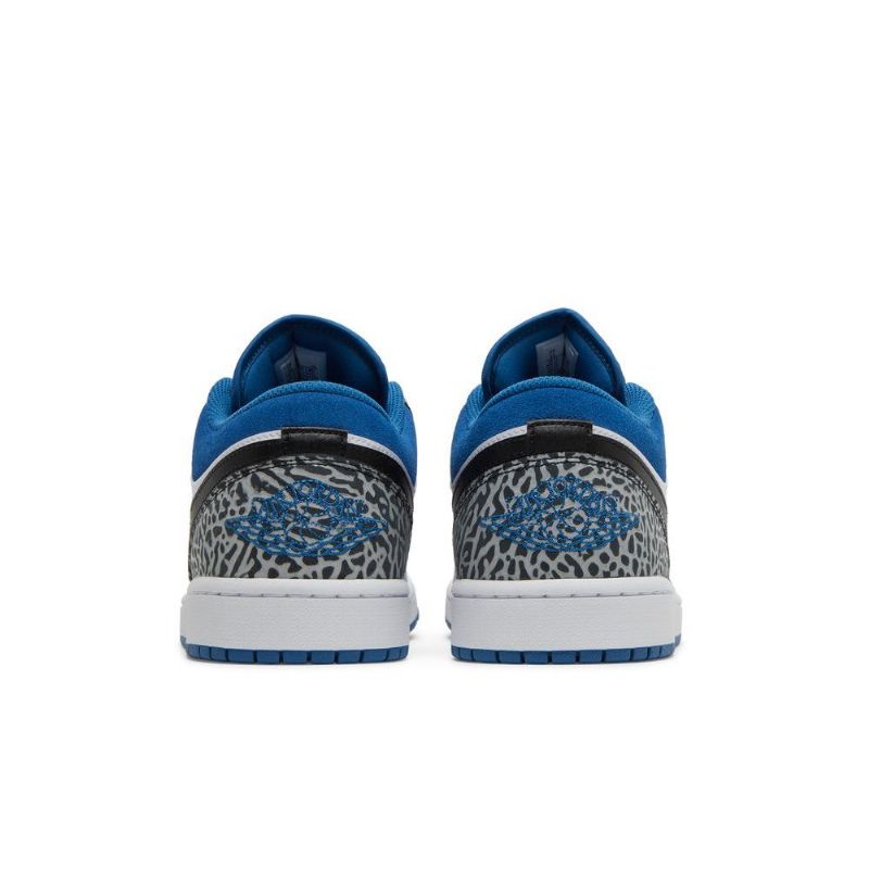 Air Jordan 1 Low Se Kék Fehér Szürke Fekete Férfi Cipő