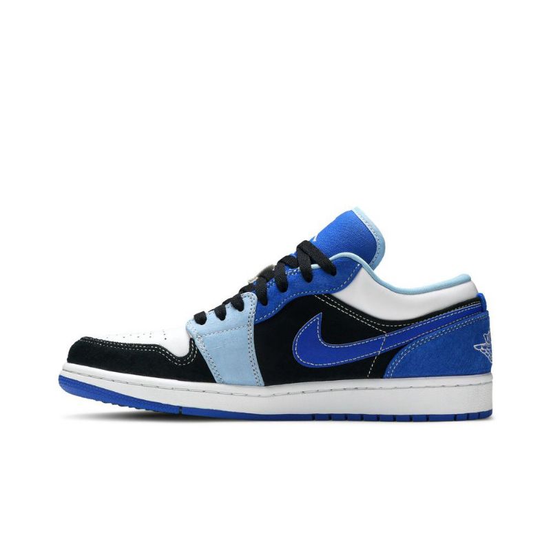 Air Jordan 1 Low Se Kék Fekete Fehér Férfi Cipő