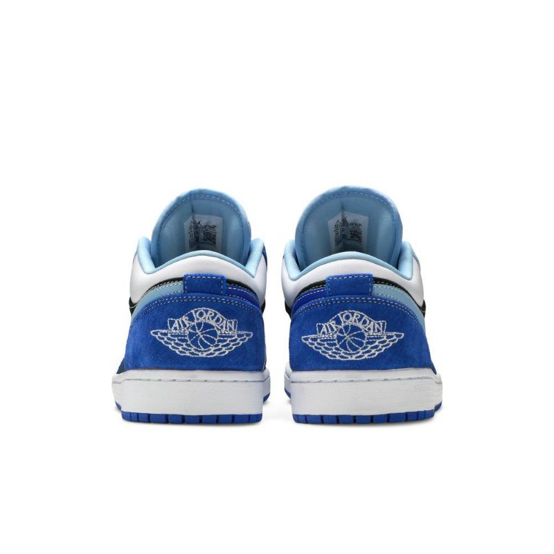 Air Jordan 1 Low Se Kék Fekete Fehér Férfi Cipő