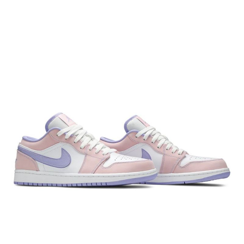Air Jordan 1 Low Se Rózsaszín Lila Fehér Férfi Cipő