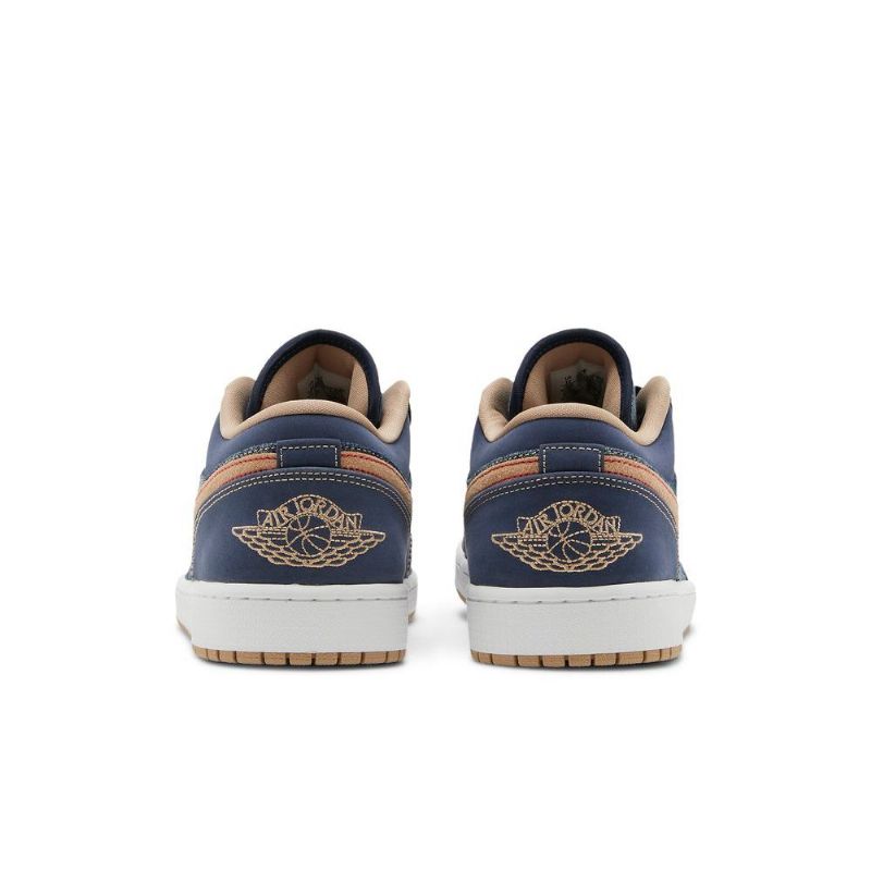 Air Jordan 1 Low Se Sötétkék Barna Férfi Cipő