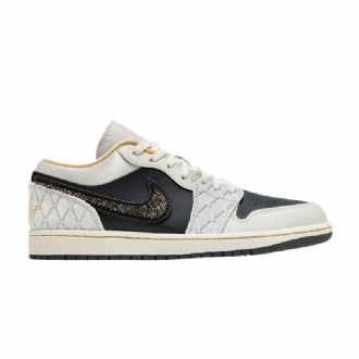 Air Jordan 1 Low Se Szürke Fekete Arany Férfi Cipő