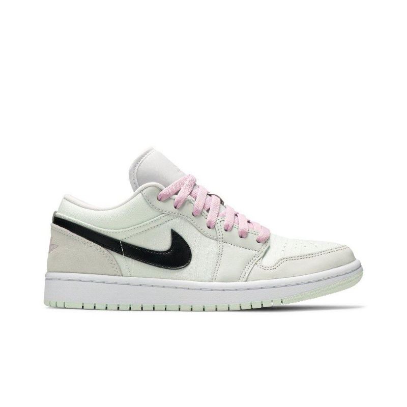 Air Jordan 1 Low Se Zöld Fekete Rózsaszín Női Cipő