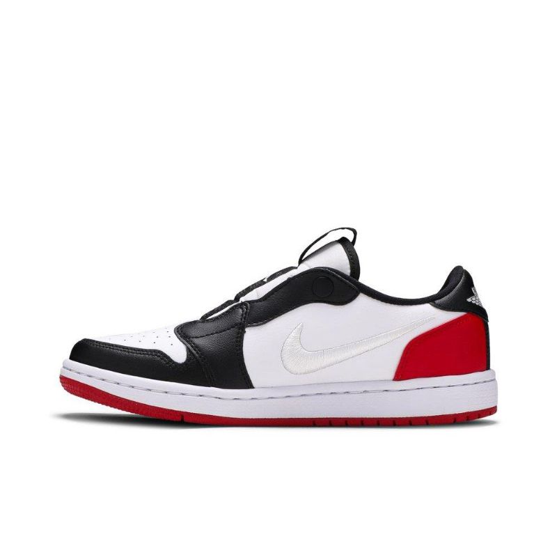Air Jordan 1 Low Slip Fekete Fehér Piros Női Cipő