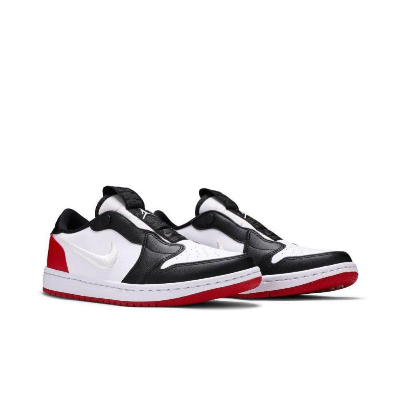 Air Jordan 1 Low Slip Fekete Fehér Piros Női Cipő