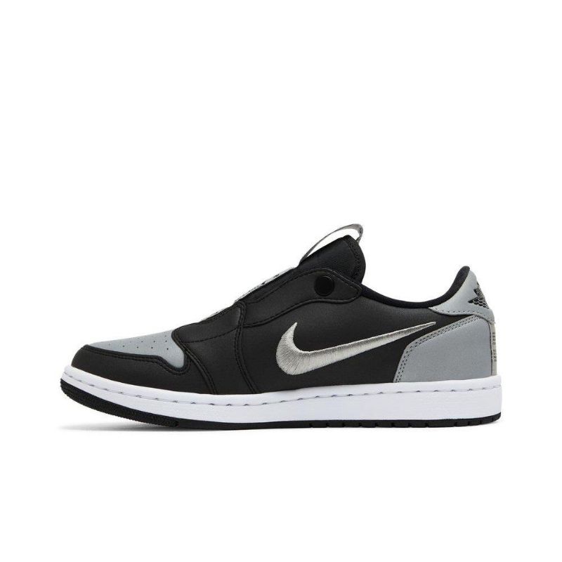 Air Jordan 1 Low Slip Fekete Szürke Fehér Női Cipő