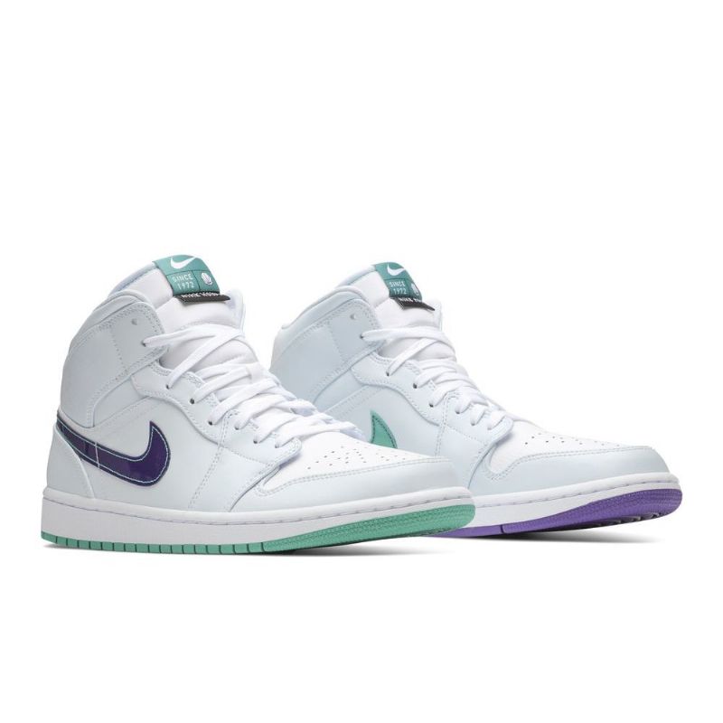Air Jordan 1 Luka Doncic Mid Se Fehér Kék Zöld Férfi Cipő