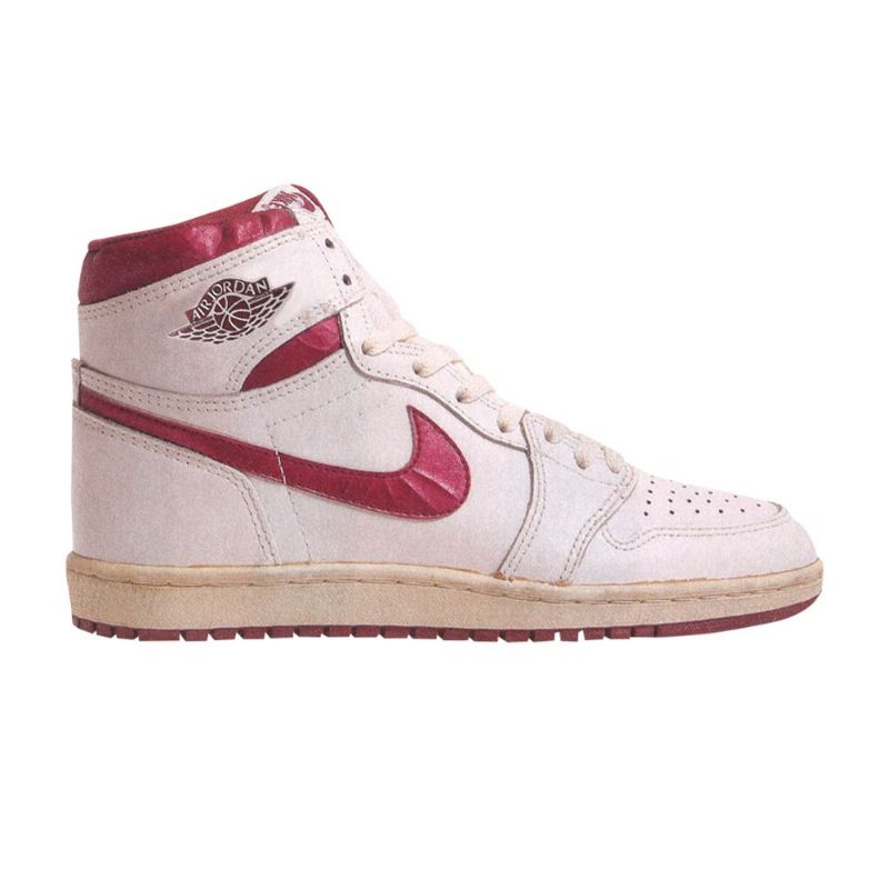 Air Jordan 1 Magas Fehér Bordeaux Férfi Cipő