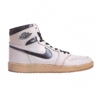 Air Jordan 1 Magas Fehér Fekete Férfi Cipő