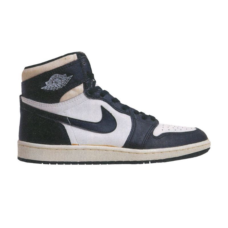 Air Jordan 1 Magas Fehér Fekete Férfi Cipő