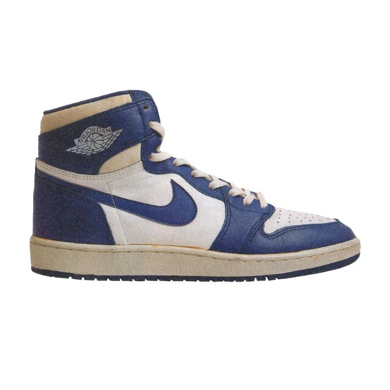 Air Jordan 1 Magas Fehér Kék Férfi Cipő