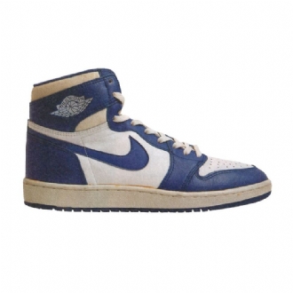 Air Jordan 1 Magas Fehér Kék Férfi Cipő