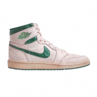 Air Jordan 1 Magas Fehér Zöld Férfi Cipő