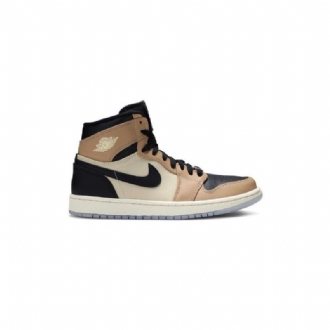Air Jordan 1 Magas Fekete Barna Khaki Női Cipő