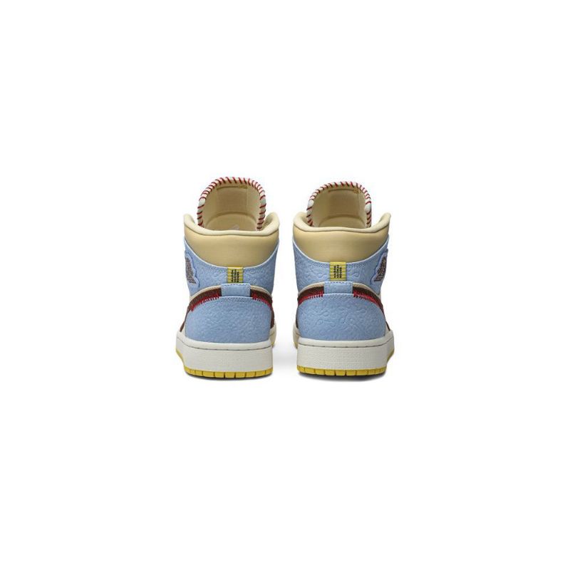 Air Jordan 1 Maison Chateau Rouge Mid Se Kék Barna Bézs Férfi Cipő