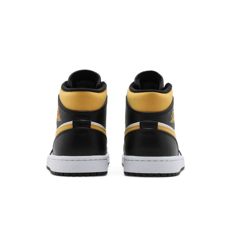 Air Jordan 1 Mid Fehér Fekete Gold Férfi Cipők