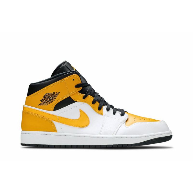 Air Jordan 1 Mid Fehér Gold Fekete Férfi Cipő