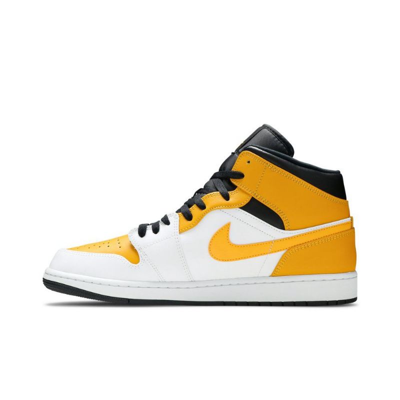 Air Jordan 1 Mid Fehér Gold Fekete Férfi Cipő
