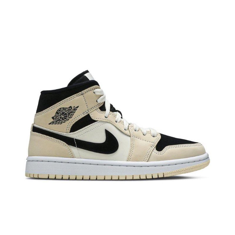 Air Jordan 1 Mid Khaki Fekete Fehér Női Cipő