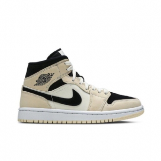 Air Jordan 1 Mid Khaki Fekete Fehér Női Cipő