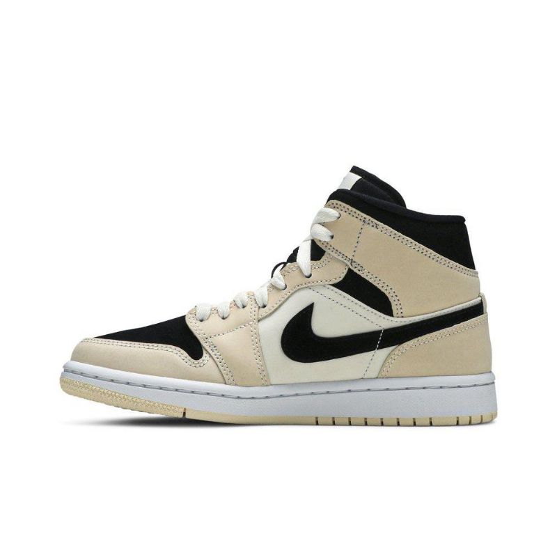 Air Jordan 1 Mid Khaki Fekete Fehér Női Cipő