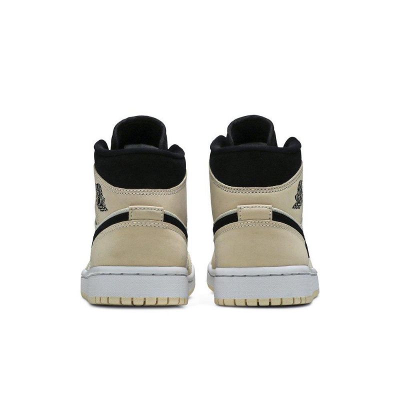 Air Jordan 1 Mid Khaki Fekete Fehér Női Cipő