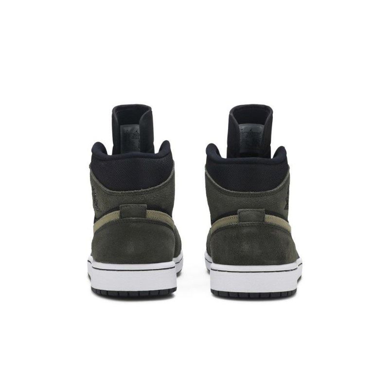 Air Jordan 1 Mid Olive Zöld Fekete Női Cipő