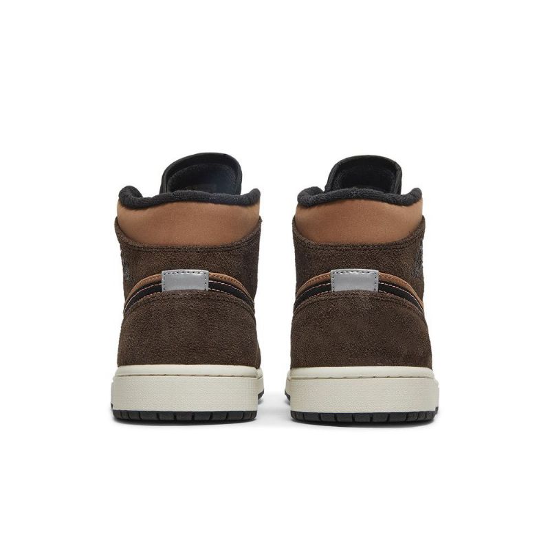 Air Jordan 1 Mid Se Barna Fekete Férfi Cipő