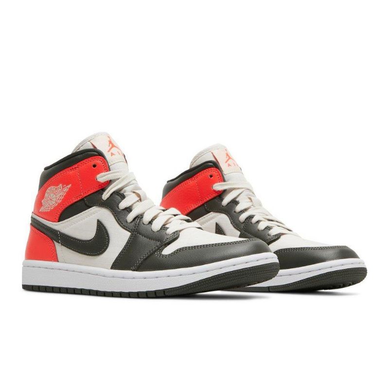Air Jordan 1 Mid Se Barna Piros Fehér Női Cipők