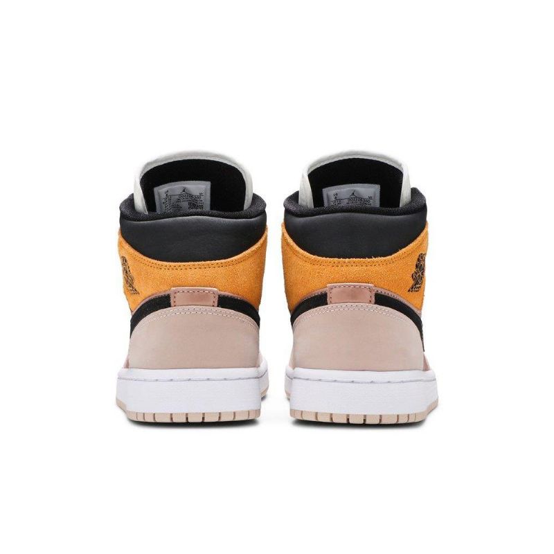 Air Jordan 1 Mid Se Bézs Arany Fekete Fehér Női Cipő