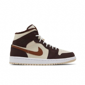 Air Jordan 1 Mid Se Bézs Barna Női Cipő