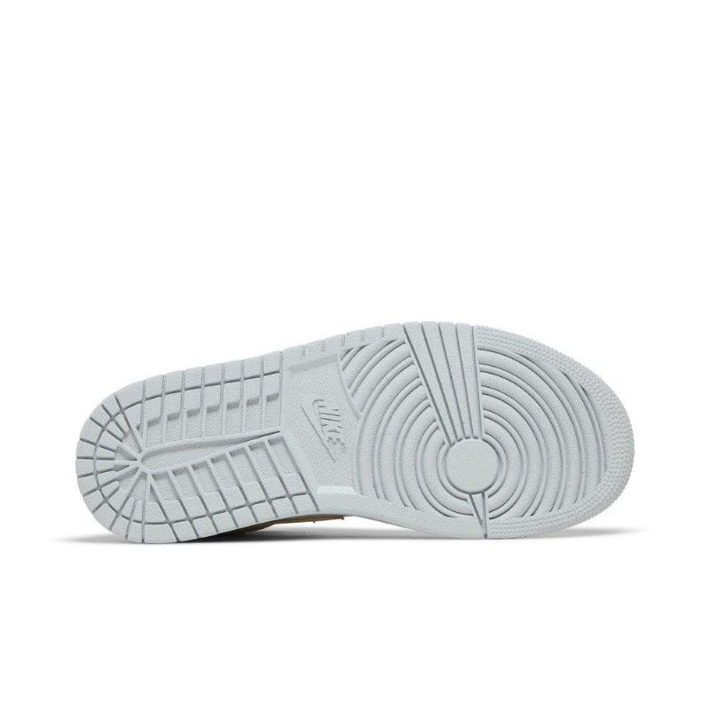 Air Jordan 1 Mid Se Bézs Sötétkék Női Cipő
