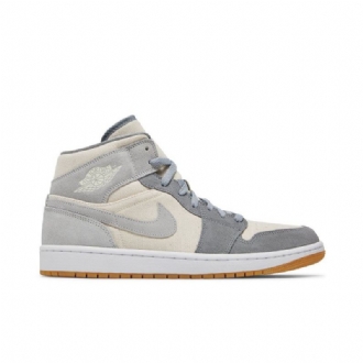 Air Jordan 1 Mid Se Bézs Szürke Férfi Cipő