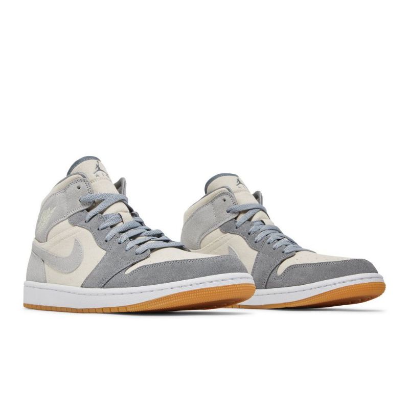 Air Jordan 1 Mid Se Bézs Szürke Férfi Cipő