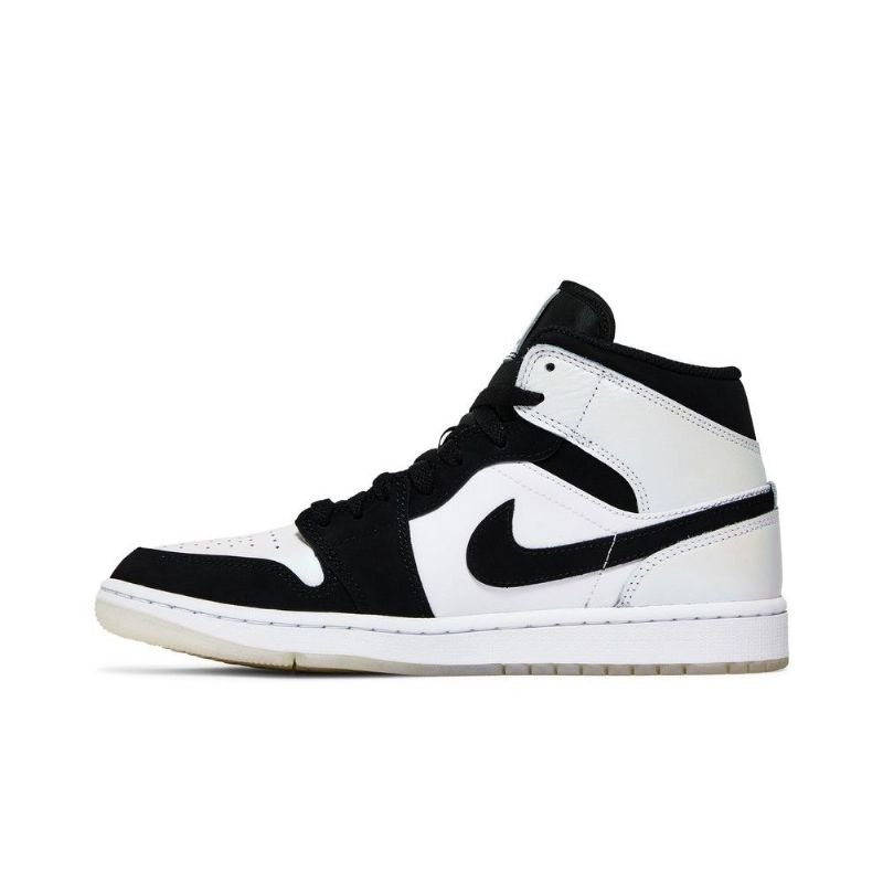 Air Jordan 1 Mid Se Fehér Fekete Férfi Cipő