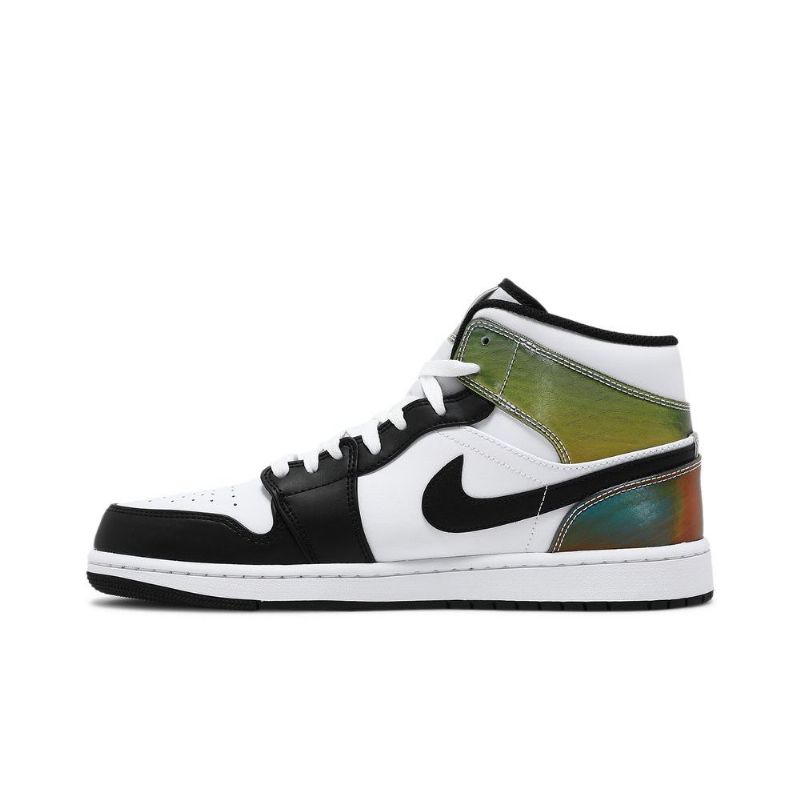 Air Jordan 1 Mid Se Fehér Fekete Férfi Cipő