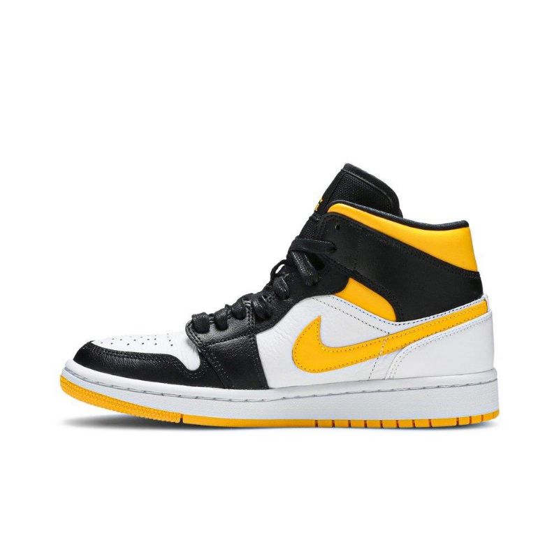 Air Jordan 1 Mid Se Fehér Narancssárga Fekete Női Cipő