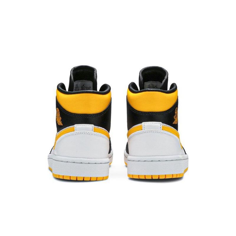 Air Jordan 1 Mid Se Fehér Narancssárga Fekete Női Cipő
