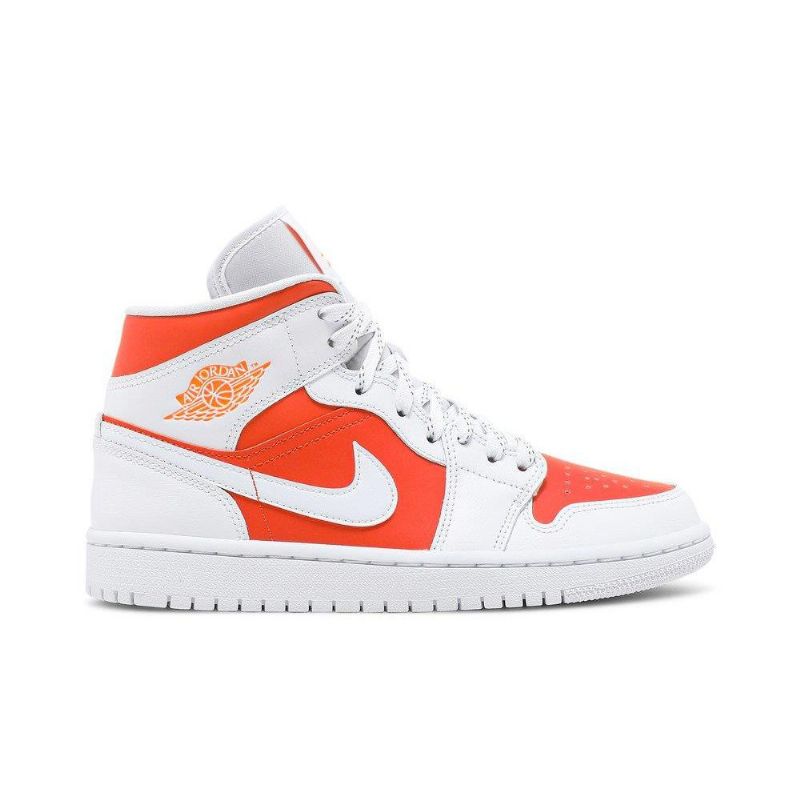 Air Jordan 1 Mid Se Fehér Narancssárga Női Cipő