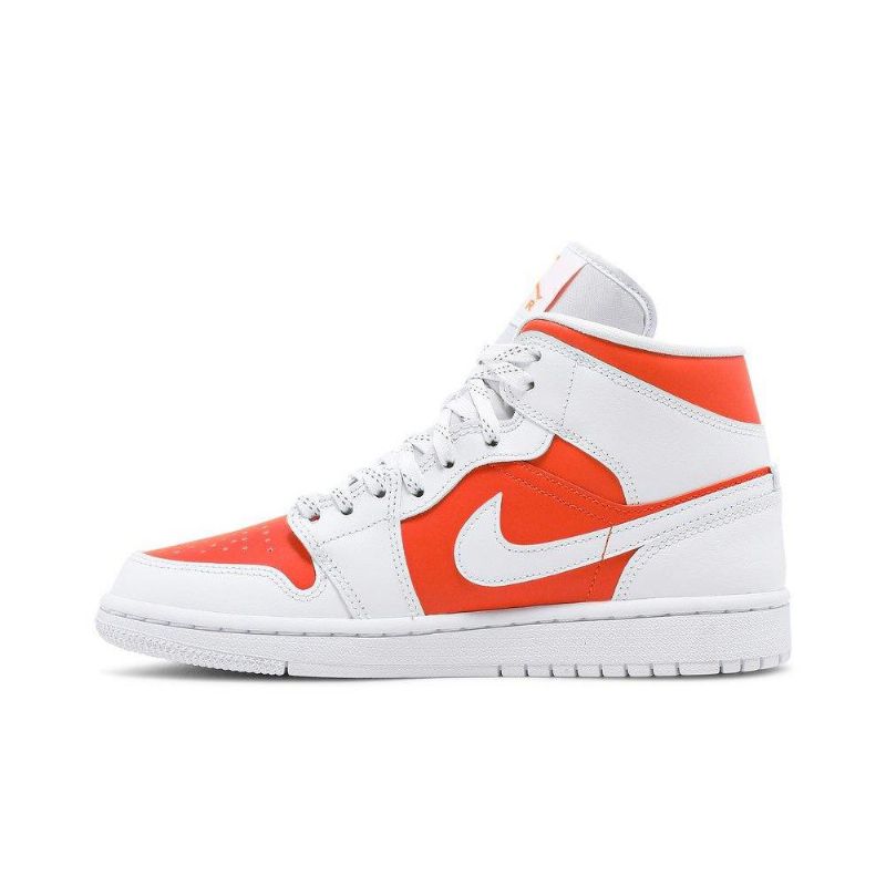 Air Jordan 1 Mid Se Fehér Narancssárga Női Cipő