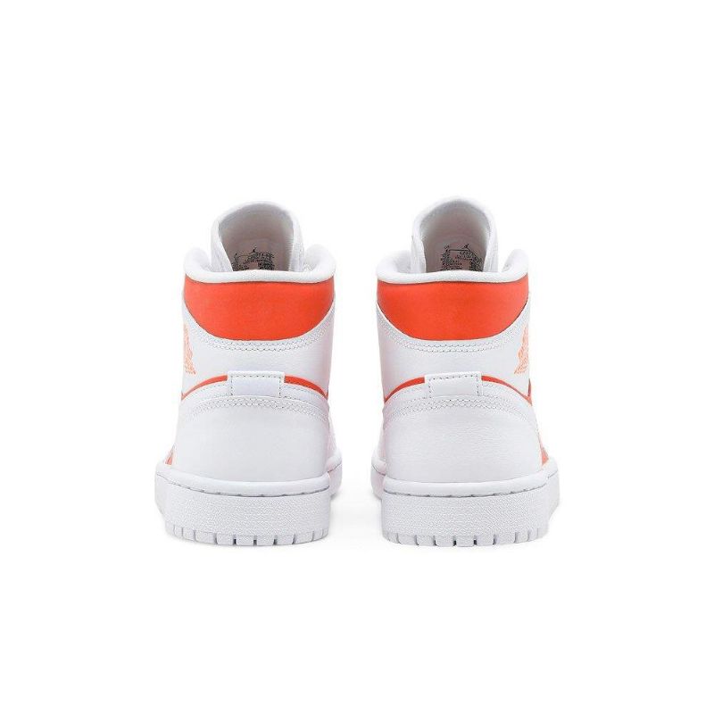 Air Jordan 1 Mid Se Fehér Narancssárga Női Cipő